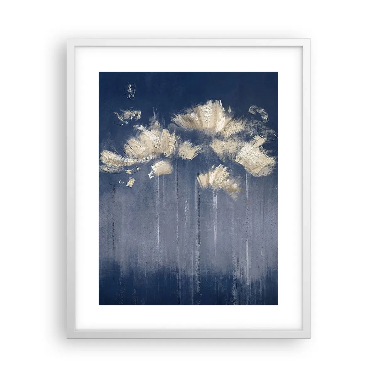 Affiche dans un cadre blanc - Poster - Comme des pétales au vent - 40x50 cm