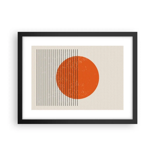 Affiche dans un cadre noir - Poster - Toujours le soleil - 40x30 cm