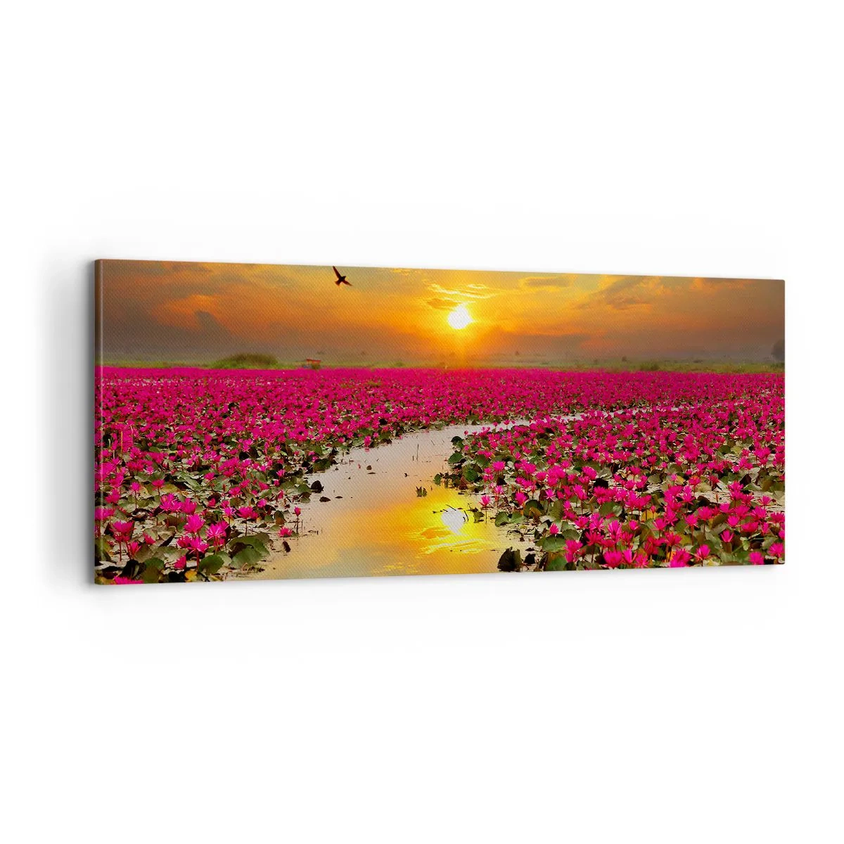 Impression sur toile - Image sur toile - La vie secrète du lac - 100x40 cm