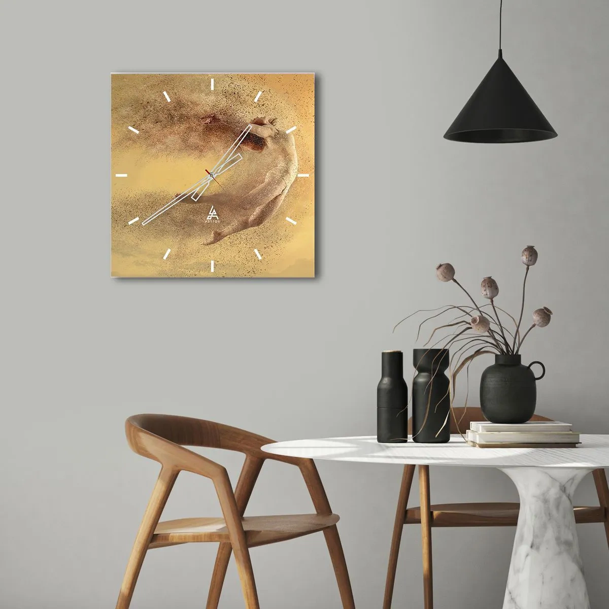 Horloge murale - Pendule murale - Dans le ravissement de la danse - 30x30 cm