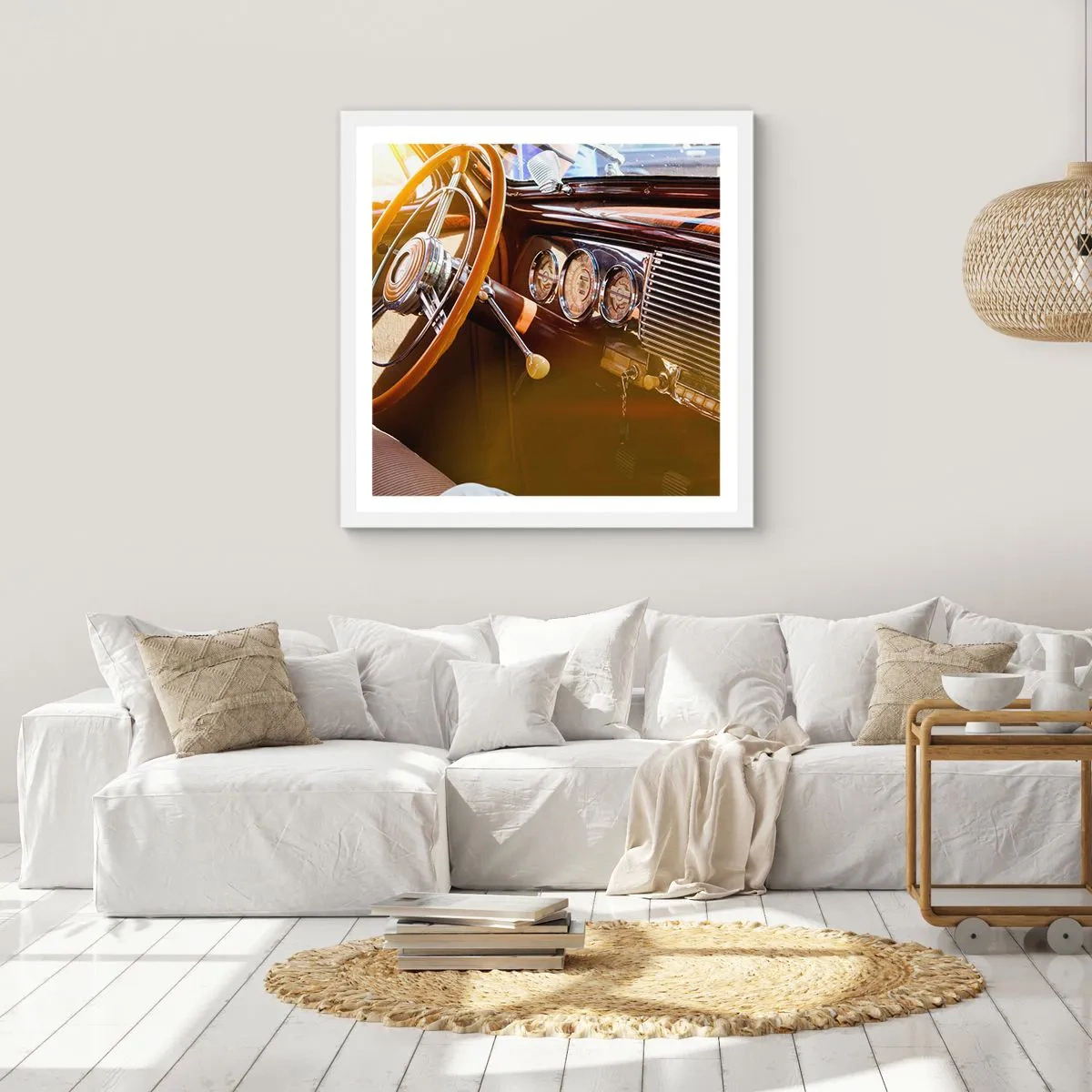 Affiche dans un cadre blanc - Poster - Souffle de luxe venu du passé - 30x30 cm