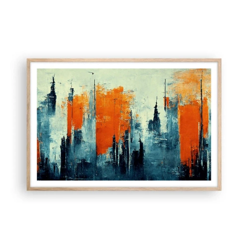 Affiche dans un chêne clair - Poster - Paysage moderne - 91x61 cm