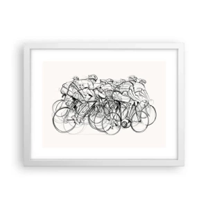 Affiche dans un cadre blanc - Poster - Ensemble en équipe - 40x30 cm