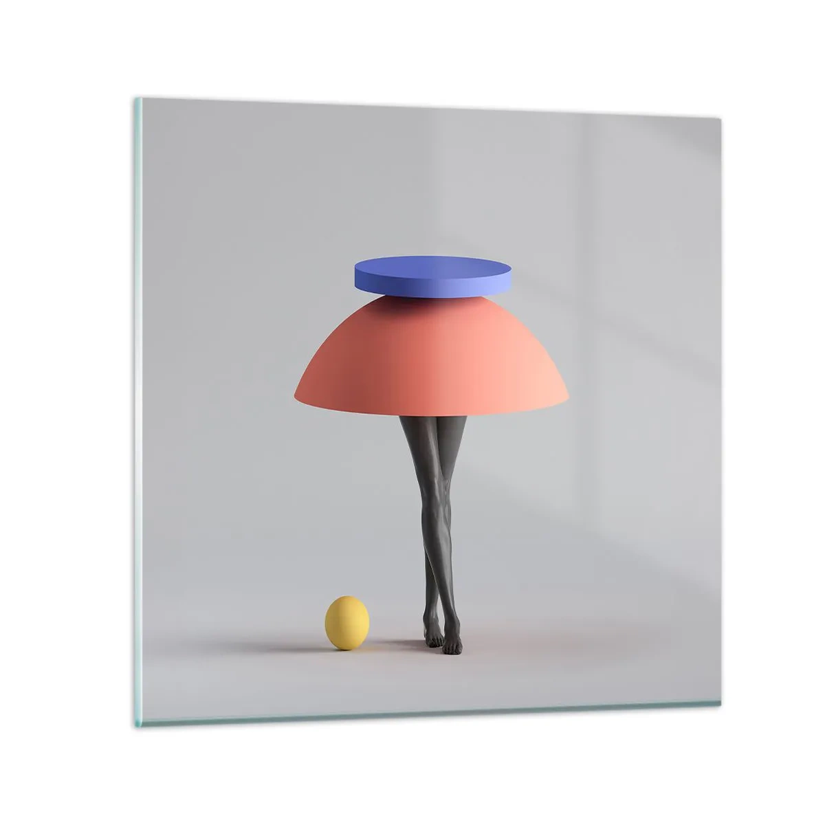 Impression sur verre - Image sur verre - Composition surréaliste - 40x40 cm