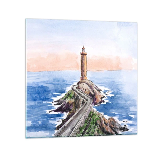 Impression sur verre - Image sur verre - Face à la mer - 50x50 cm