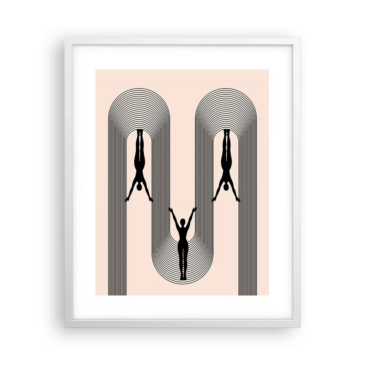 Affiche dans un cadre blanc - Poster - Les jambes en l’air - 40x50 cm