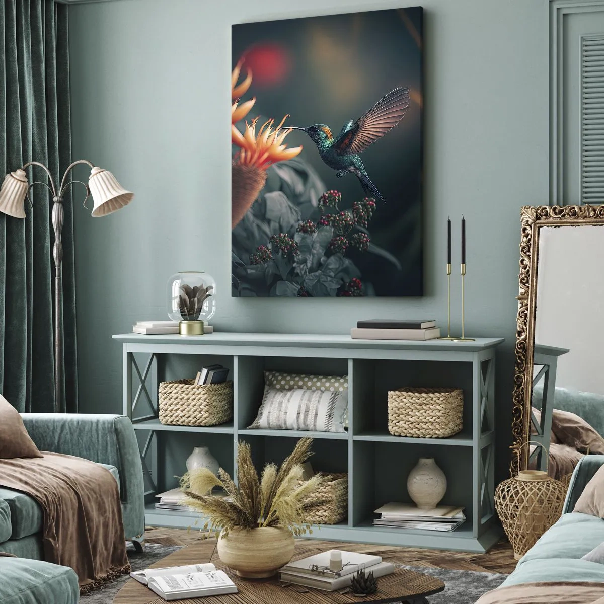 Impression sur toile - Image sur toile - une vie vraiment colorée - 65x120 cm