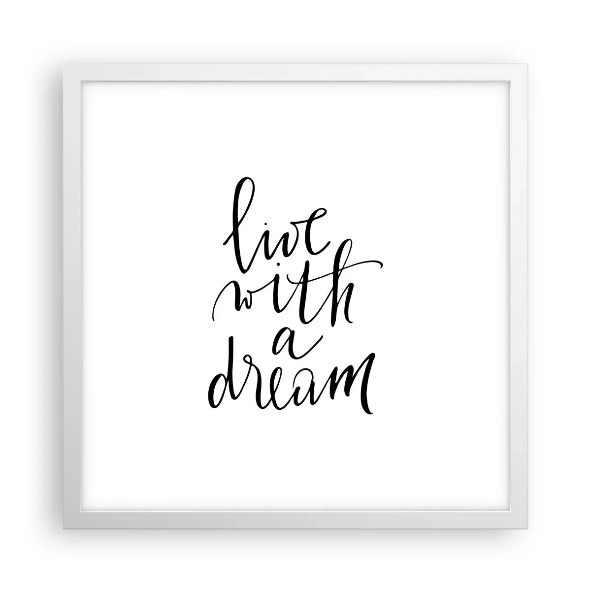 Affiche dans un cadre blanc - Poster - Bien sur - 40x40 cm