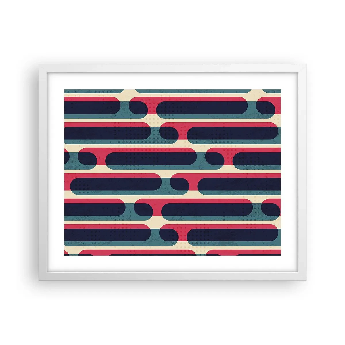 Affiche dans un cadre blanc - Poster - En profondeur et sur l'avant - 50x40 cm