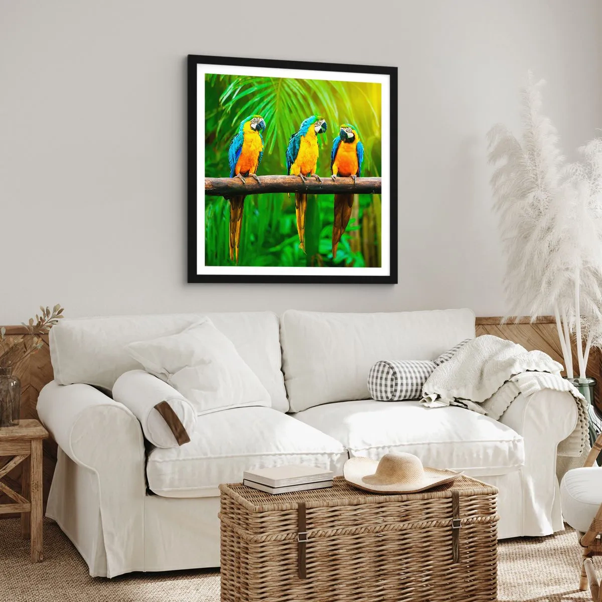 Affiche dans un cadre noir - Poster - Et avez-vous entendu qu'elle ...? - 50x50 cm