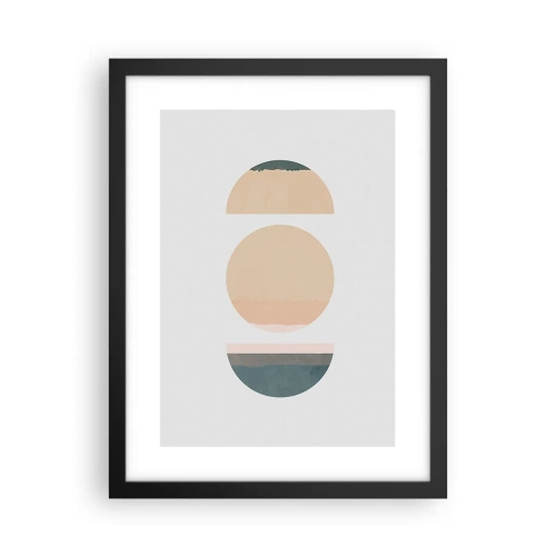 Affiche dans un cadre noir - Poster - Cercles après cercles - 30x40 cm