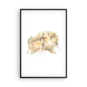 Affiche dans un cadre noir - Poster - A moitié trouvé ? - 61x91 cm