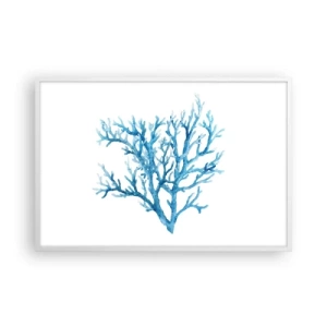 Affiche dans un cadre blanc - Poster - Filigrane nautique - 91x61 cm