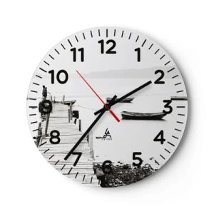 Horloge murale - Pendule murale - Calme et propre au bord de l'eau - 40x40 cm