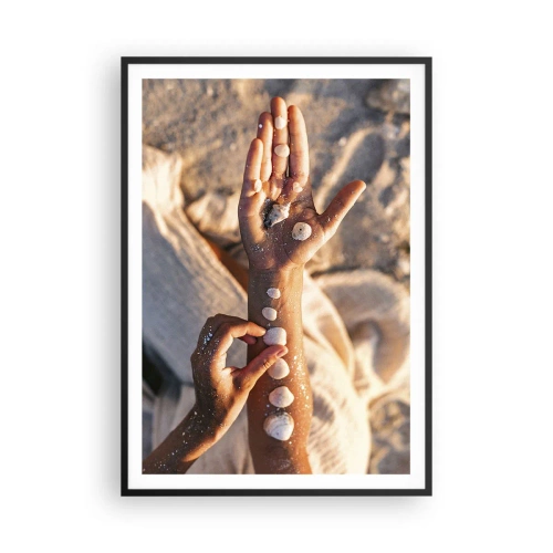 Affiche dans un cadre noir - Poster - La beauté à portée de main - 70x100 cm