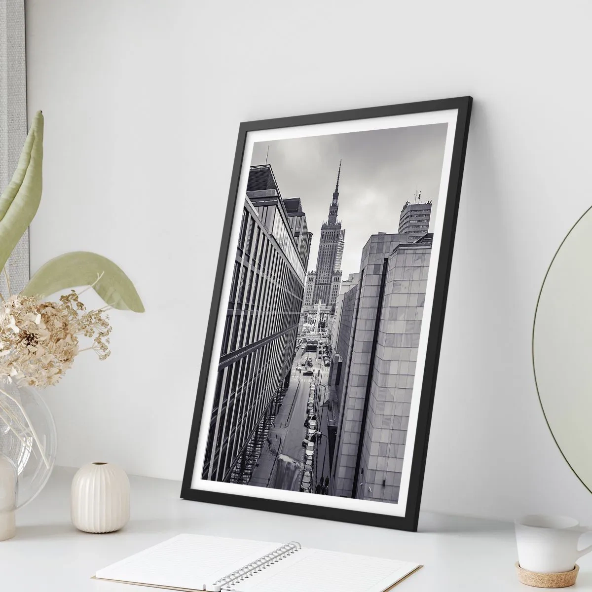 Affiche dans un cadre noir - Poster - Vallée de Varsovie - 70x100 cm