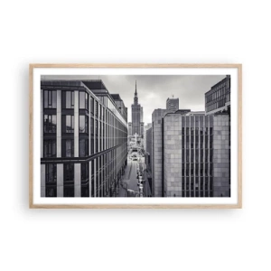 Affiche dans un chêne clair - Poster - Vallée de Varsovie - 91x61 cm