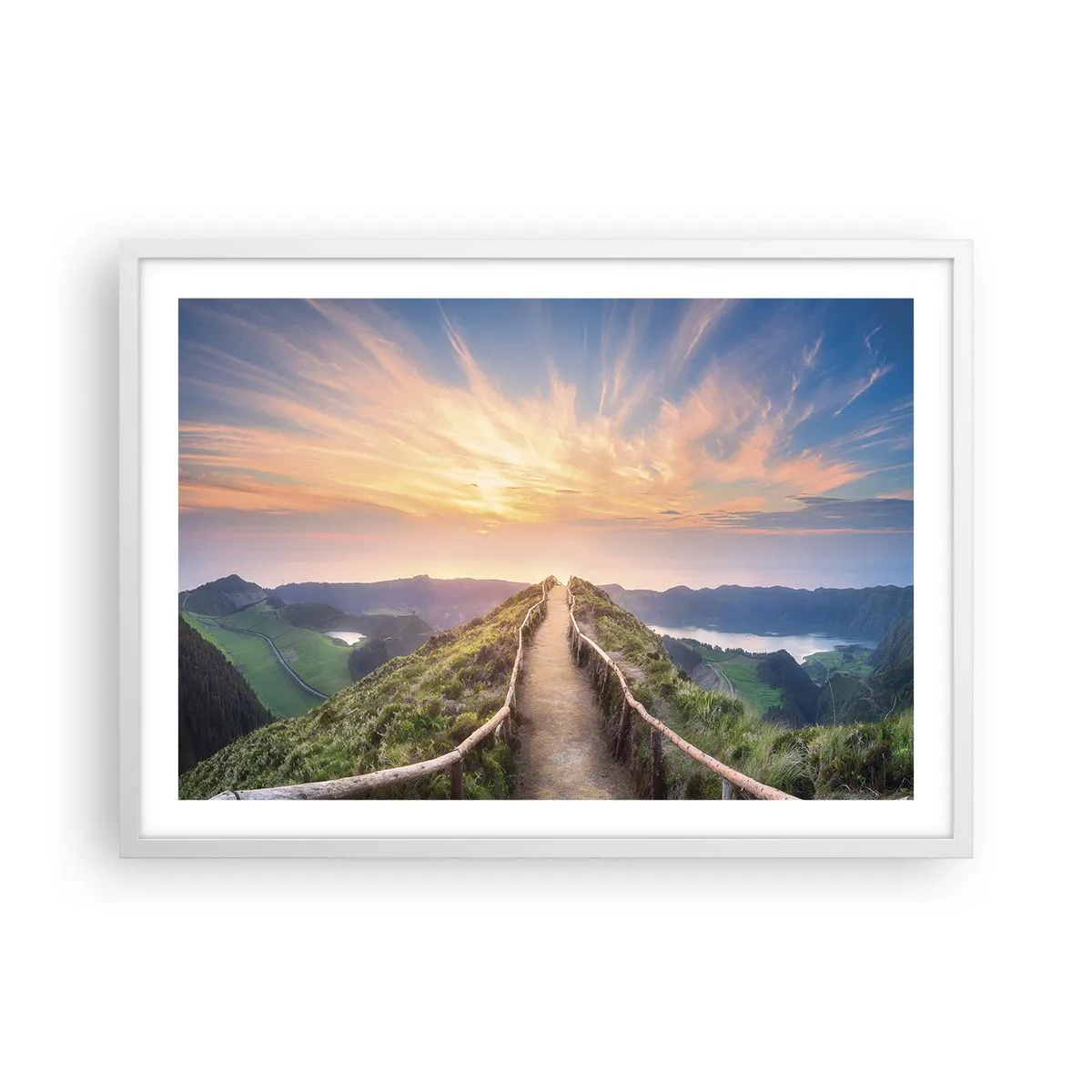 Affiche dans un cadre blanc - Poster - Proche du ciel - 70x50 cm