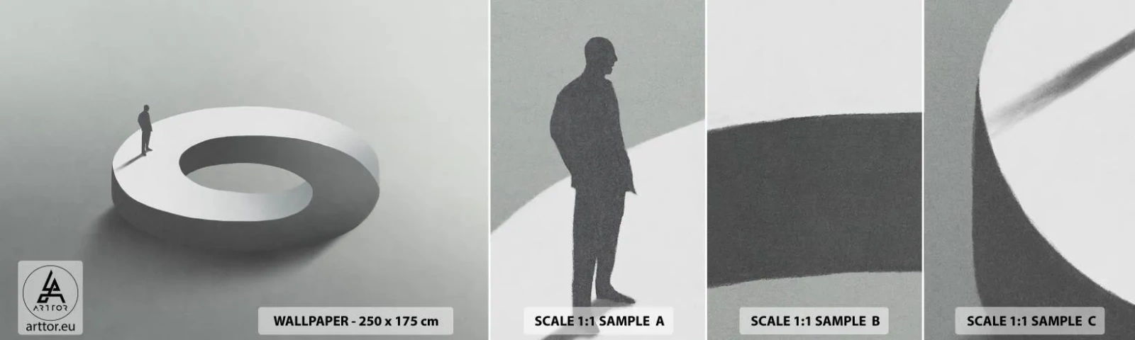 Échantillon De Papier Peint Standard Eco - Et sois intelligent ici - Homme, 3D, Homme d'affaire - 100x30 cm