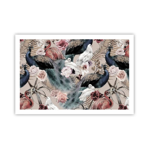 Affiche - Poster - Dans un jardin de palace - 91x61 cm