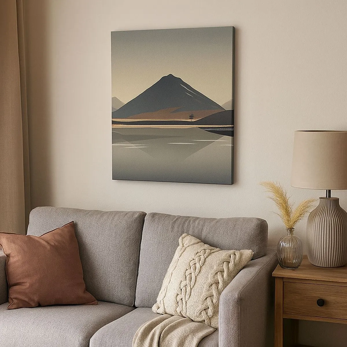 Impression sur toile - Image sur toile - Reflet de miroir - 30x30 cm