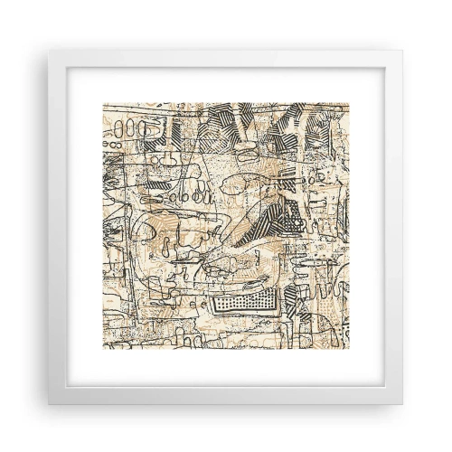 Affiche dans un cadre blanc - Poster - Il attend d'être décodé - 30x30 cm