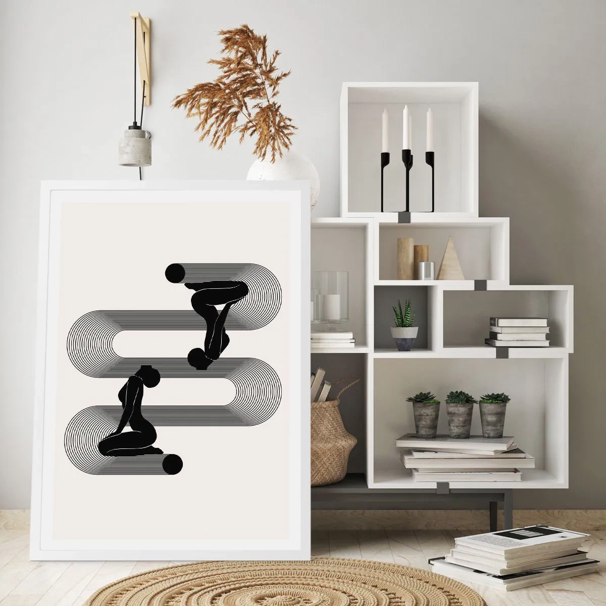 Affiche dans un cadre blanc - Poster - Symétrie sensuelle - 40x50 cm