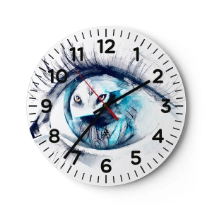 Horloge murale - Pendule murale - Face à face avec la nature sauvage - 40x40 cm