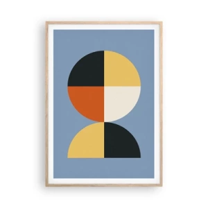 Affiche dans un chêne clair - Poster - Regarde et compte - 70x100 cm