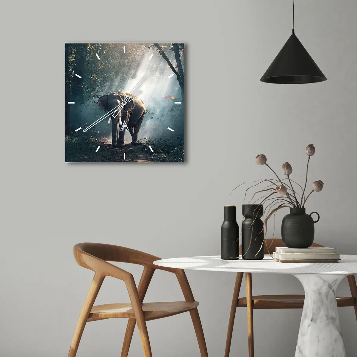 Horloge murale - Pendule murale - Une balade tranquille - 30x30 cm