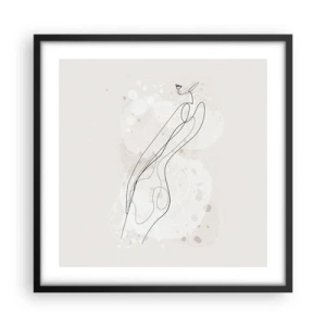 Affiche dans un cadre noir - Poster - Trompe l'oeil - 50x50 cm