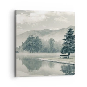 Impression sur toile - Image sur toile - Le lac dort encore - 70x70 cm