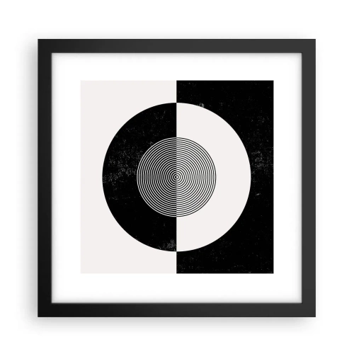 Affiche dans un cadre noir - Poster - Harmonie de noir et blanc - 30x30 cm
