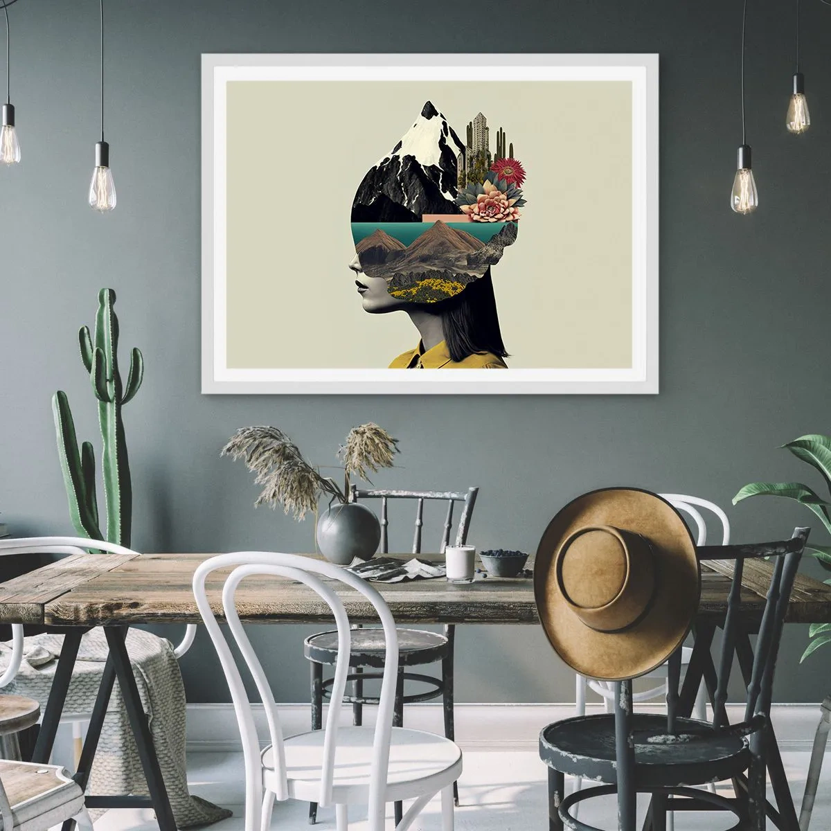 Affiche dans un cadre blanc - Poster - La femme – toujours un mystère - 91x61 cm