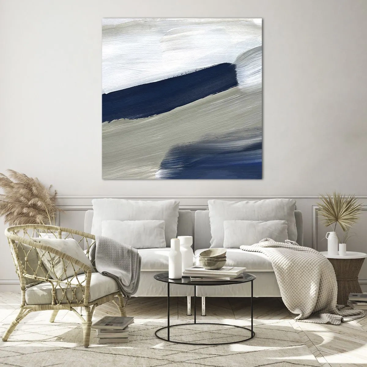 Impression sur verre - Image sur verre - Rencontre avec la blancheur - 30x30 cm