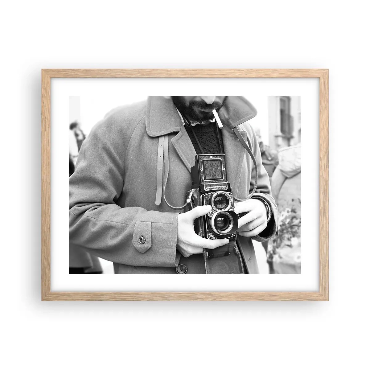 Affiche dans un chêne clair - Poster - Dans un style rétro - 50x40 cm