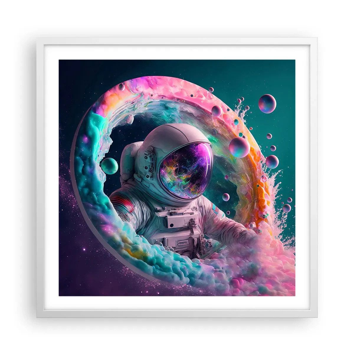 Affiche dans un cadre blanc - Poster - porte des étoiles - 60x60 cm