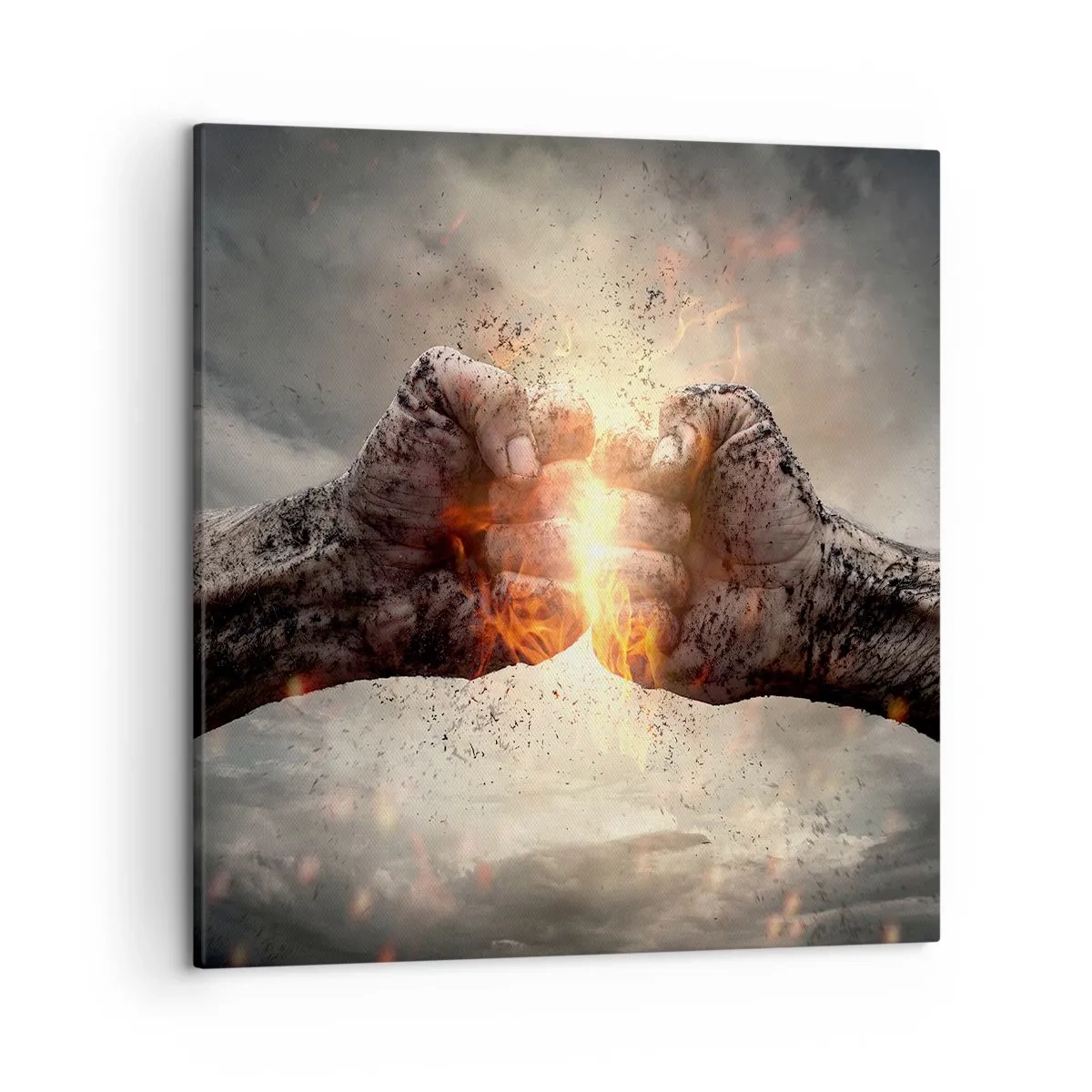 Impression sur toile - Image sur toile - Lève-toi pour le combat - 50x50 cm