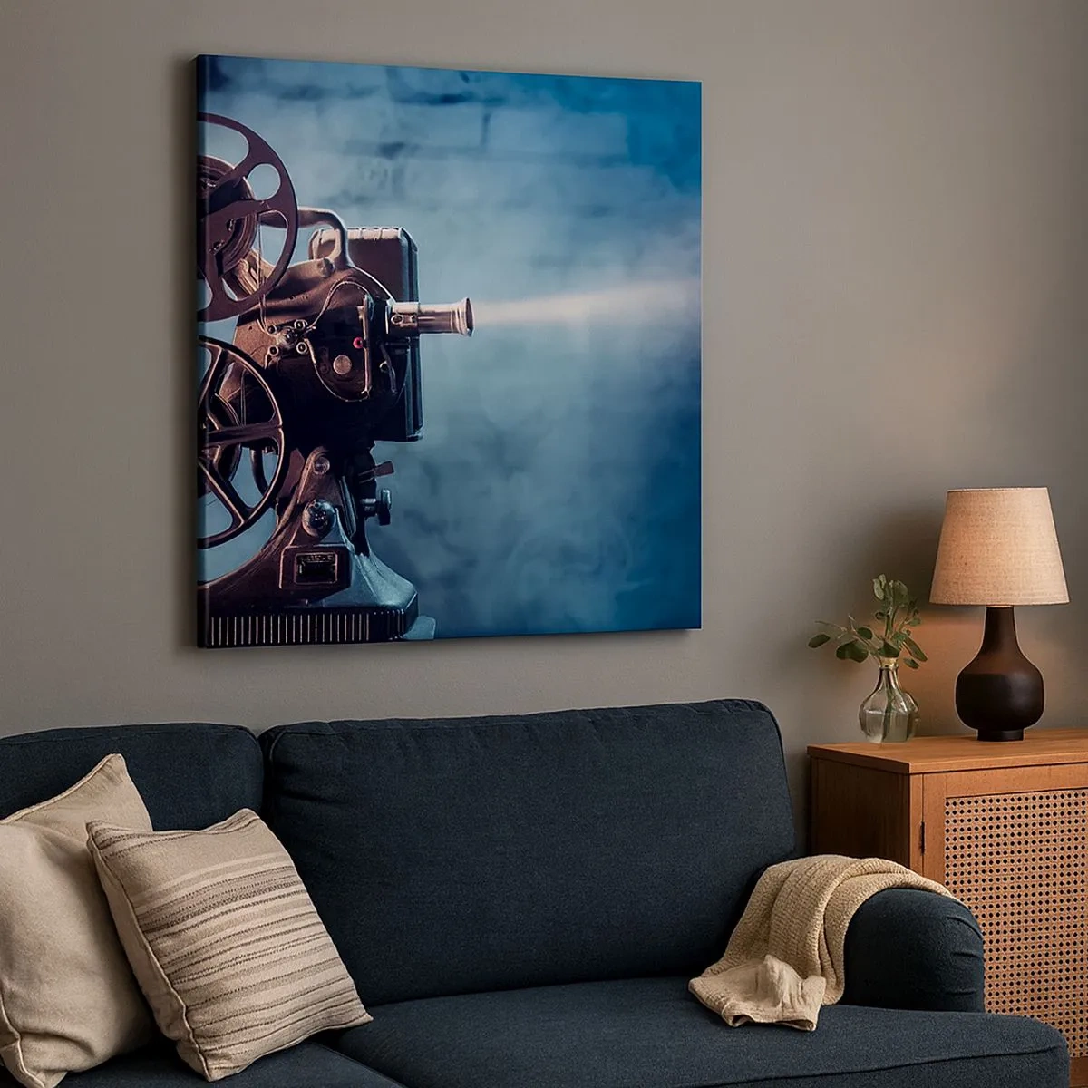 Impression sur toile - Image sur toile - Dans un vieux cinéma - 30x30 cm