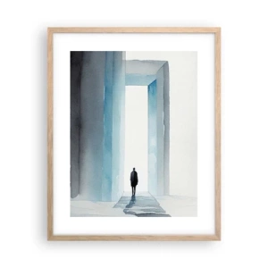 Affiche dans un chêne clair - Poster - Vivez sans limites - 40x50 cm