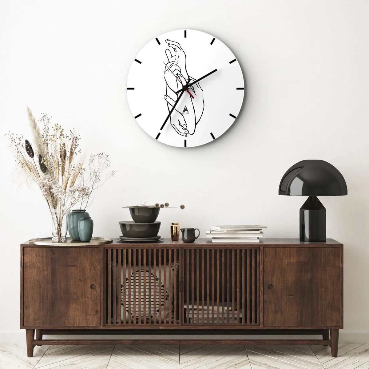 Horloge murale - Pendule murale - Bon contact - 40x40 cm