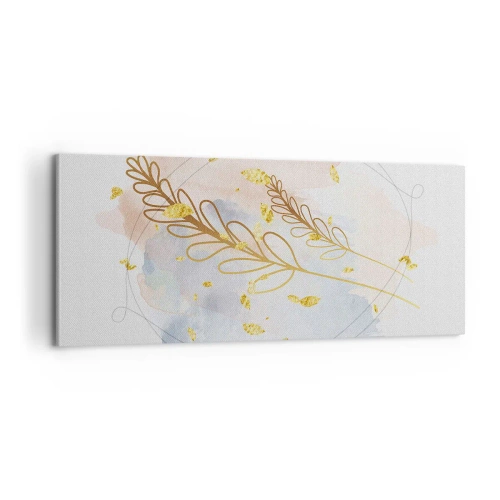 Impression sur toile - Image sur toile - Explosion d'or - 100x40 cm