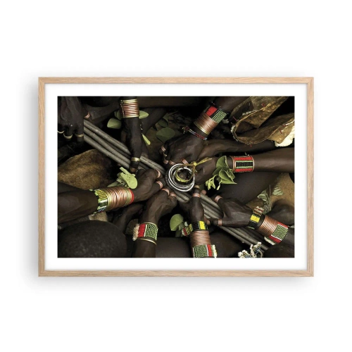 Affiche dans un chêne clair - Poster - Nous sommes ensemble - 70x50 cm