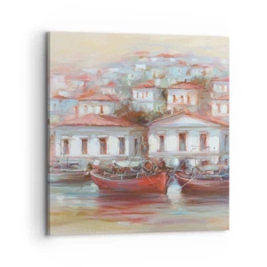 Impression sur toile - Image sur toile - Petite ville heureuse - 70x70 cm