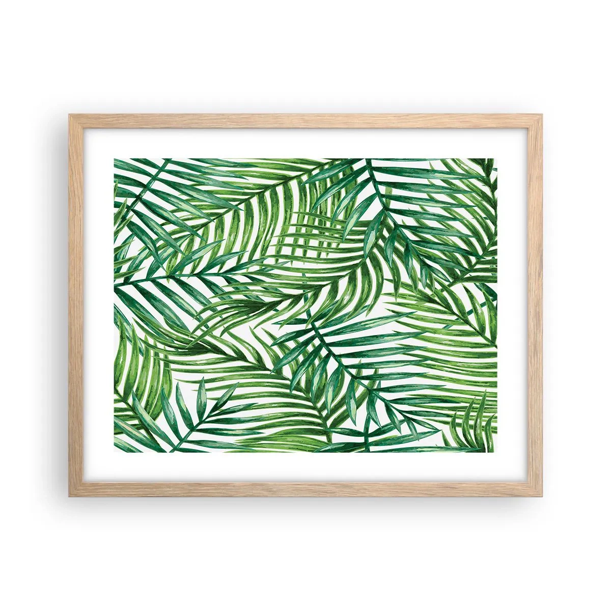 Affiche dans un chêne clair - Poster - Sous la canopée verte - 50x40 cm
