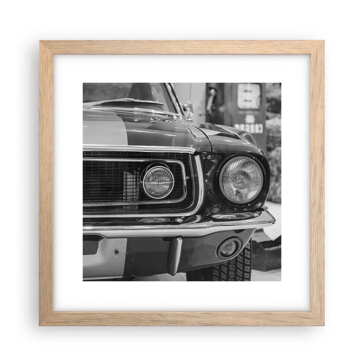 Affiche dans un chêne clair - Poster - Conduire dur - 30x30 cm