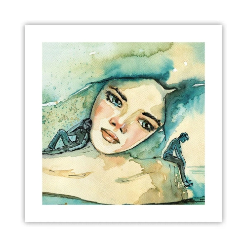 Affiche - Poster - Suis-je bleu? - 40x40 cm