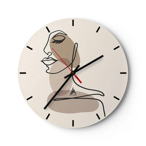 Horloge murale - Pendule murale - Une certaine ligne de beauté - 40x40 cm