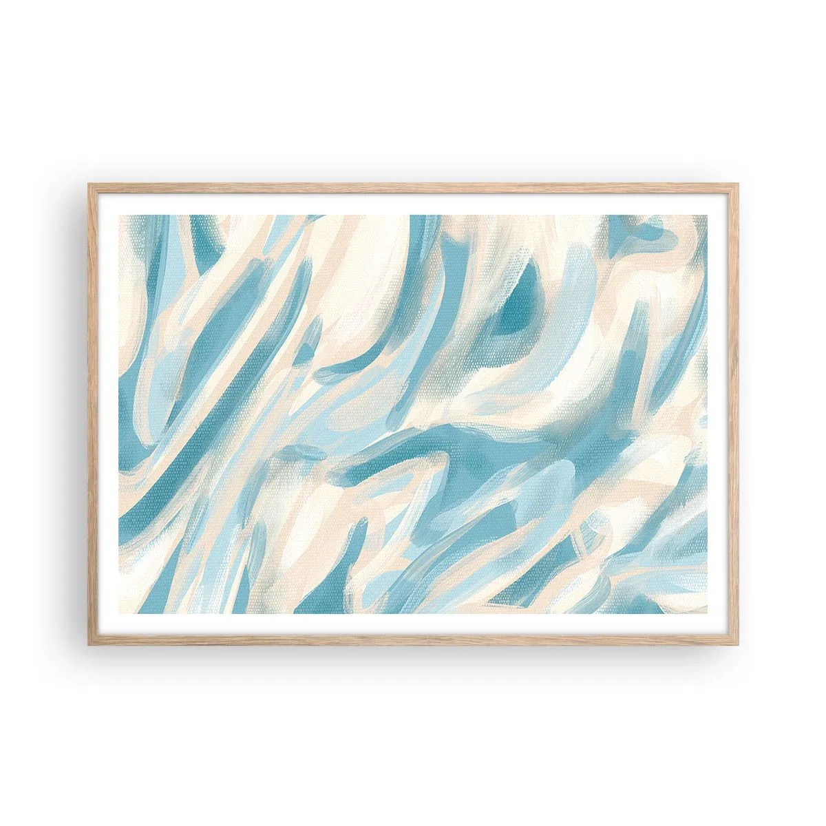 Affiche dans un chêne clair - Poster - Brise printanière - 100x70 cm