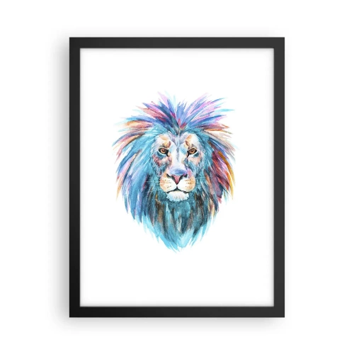 Affiche dans un cadre noir - Poster - Aura électrique - 30x40 cm